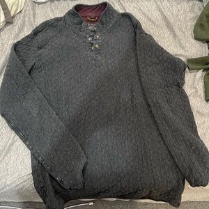 Marine Layer Men’s Large Reversible (Gray/Maroon) Corbet Pullover fleece